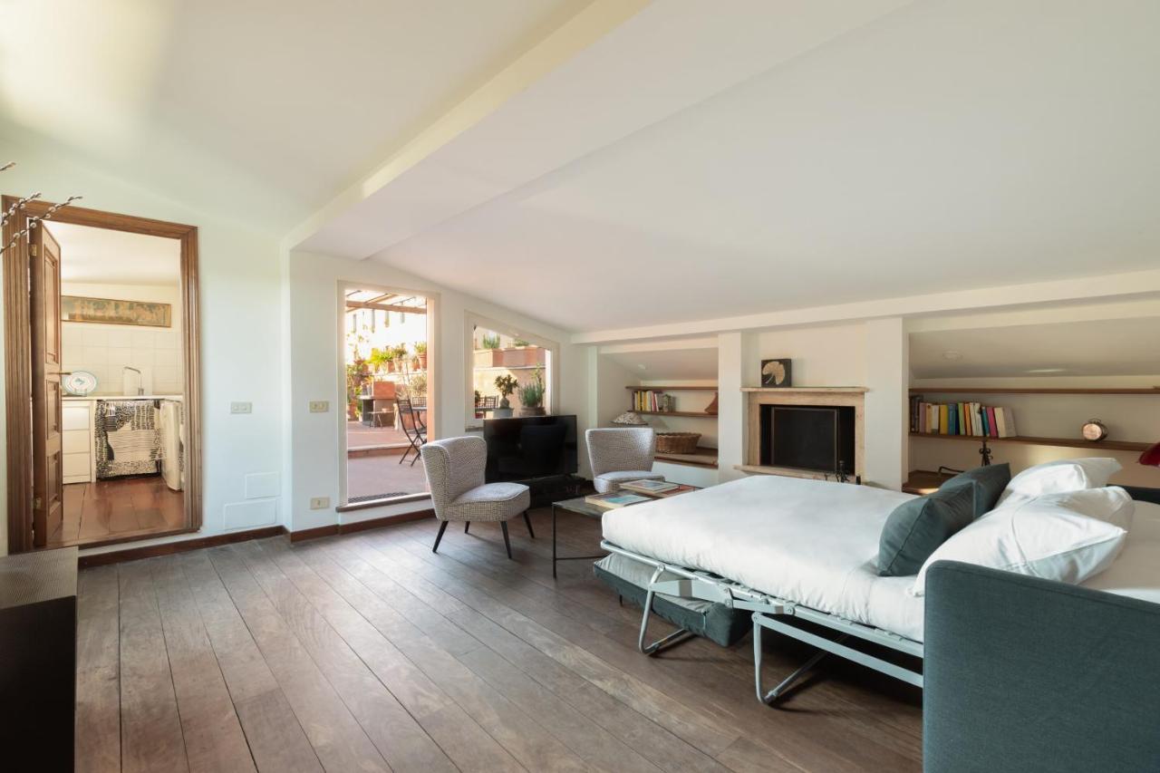 Bright And Comfy Terraced Apartment In Trastevere Rome Luaran gambar