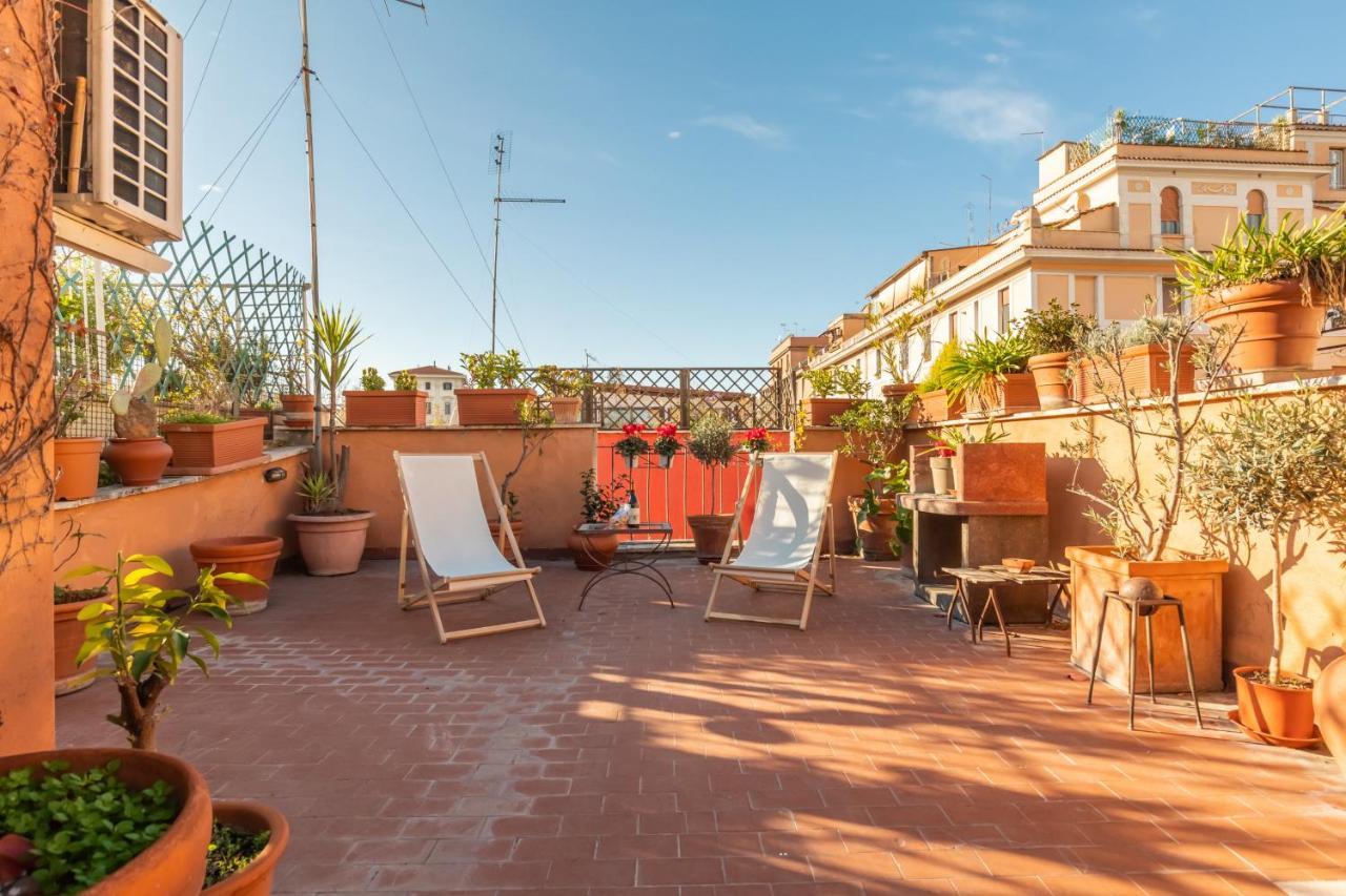 Bright And Comfy Terraced Apartment In Trastevere Rome Luaran gambar
